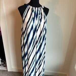 The Limited Blue and White Patterned Maxi Dress